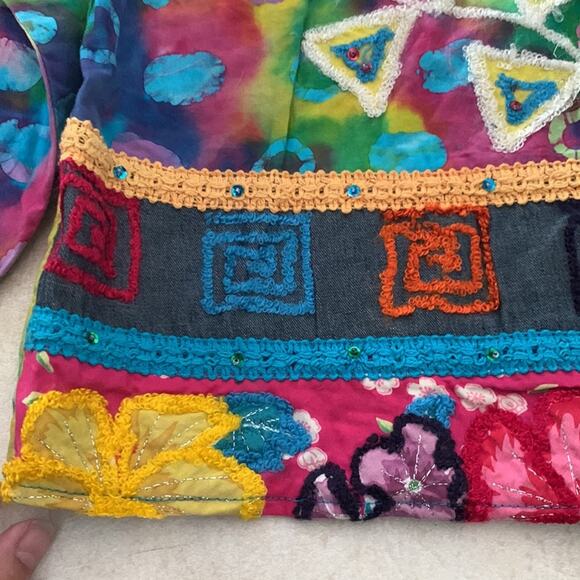 Lifestyle womens small vintage blazer colorful rainbow psych cute barbie quirky - Picture 7 of 12